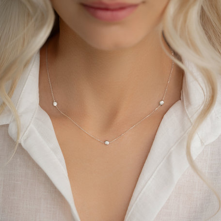 Náhrdelník s diamanty Dots