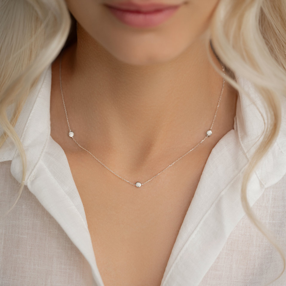 Náhrdelník s diamanty Dots