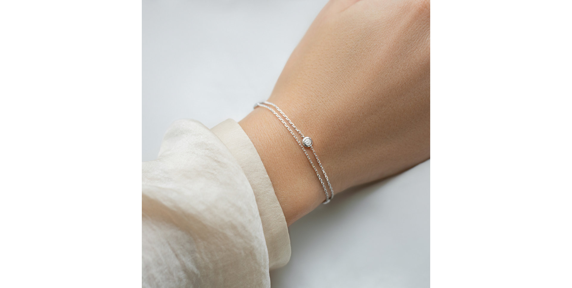 Náramek s diamanty Triple Dots