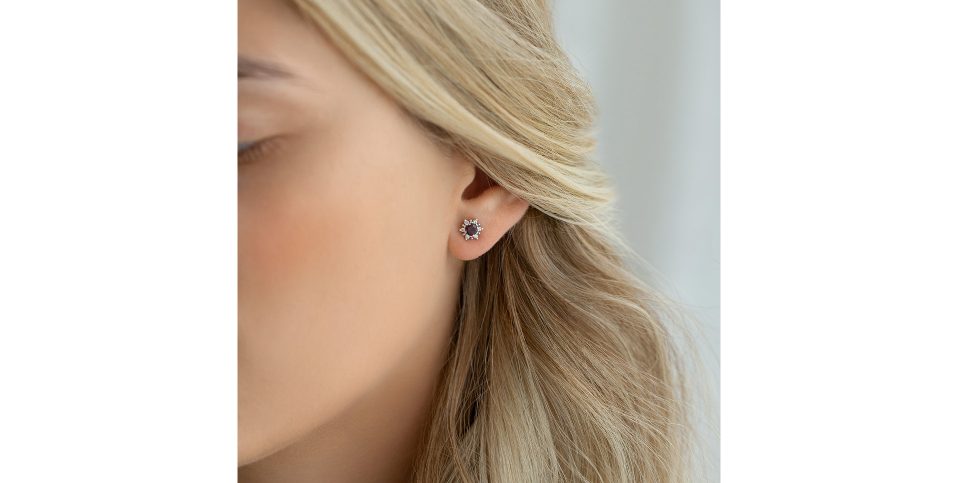 Náušnice s diamanty a tanzanitem Fancy Fairytale