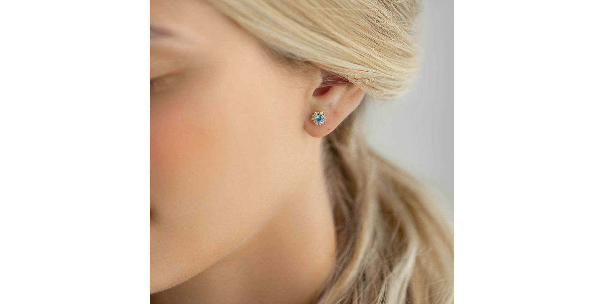 Náušnice s diamanty a tanzanitem Fancy Fairytale