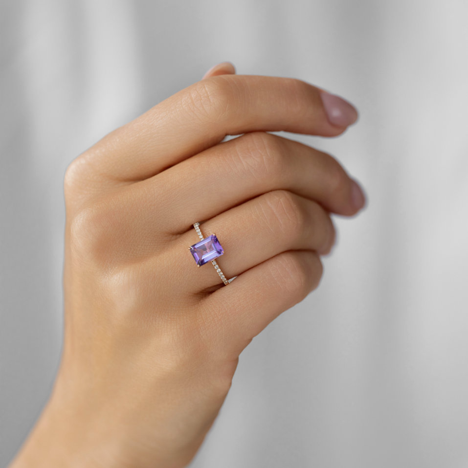 Prsten s diamanty a tanzanitem Perfect Promise