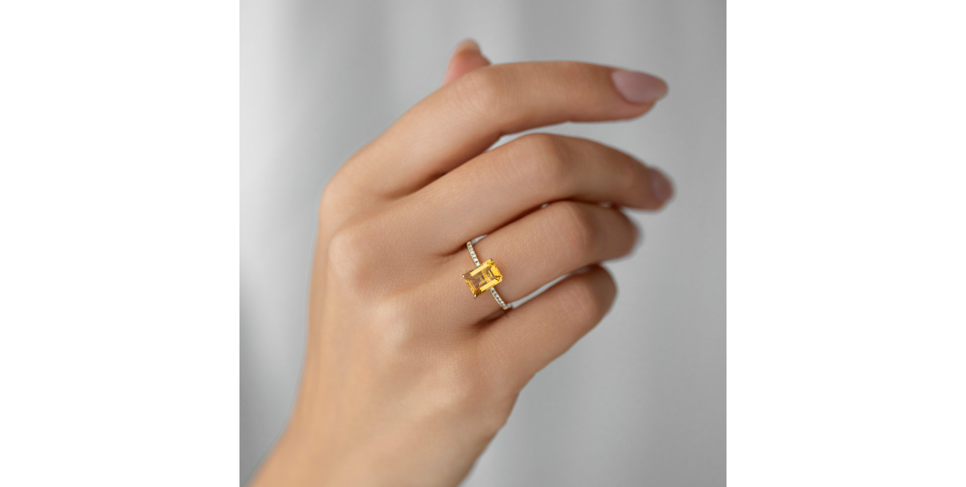 Prsten s diamanty a citrínem Perfect Promise