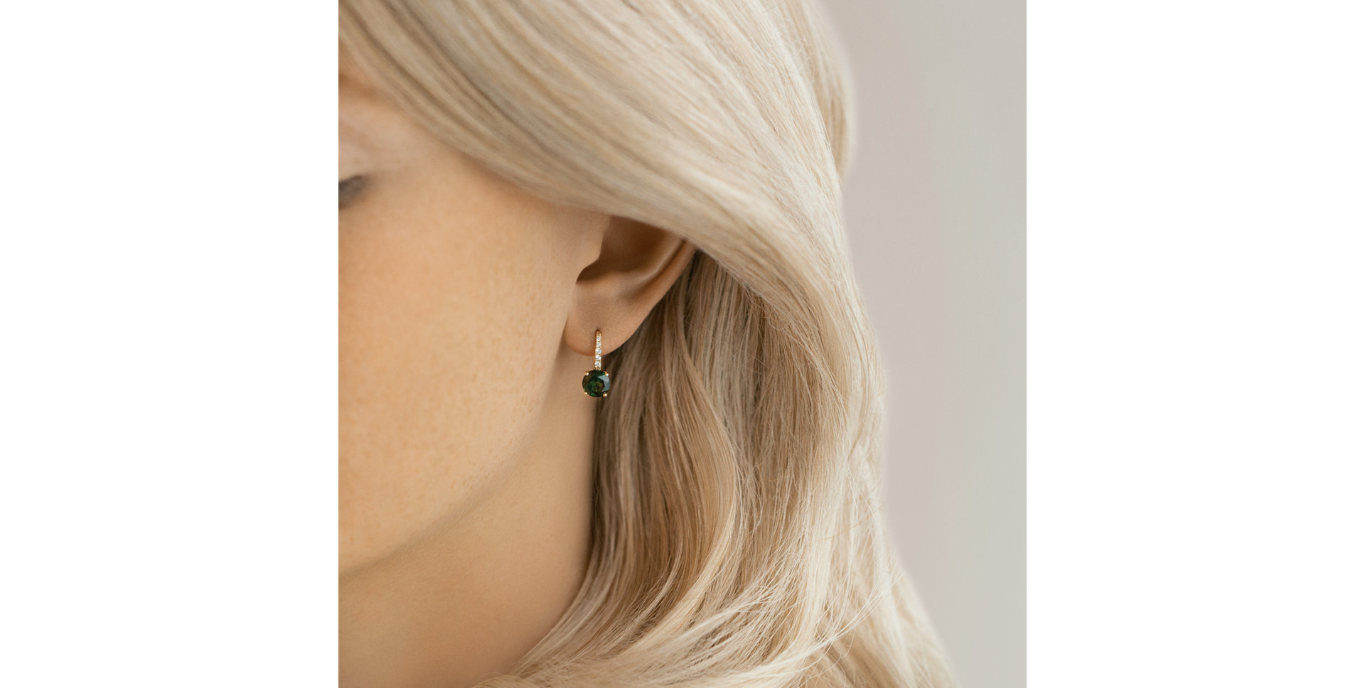 Náušnice s turmalínem a diamanty Fairytale Gentility