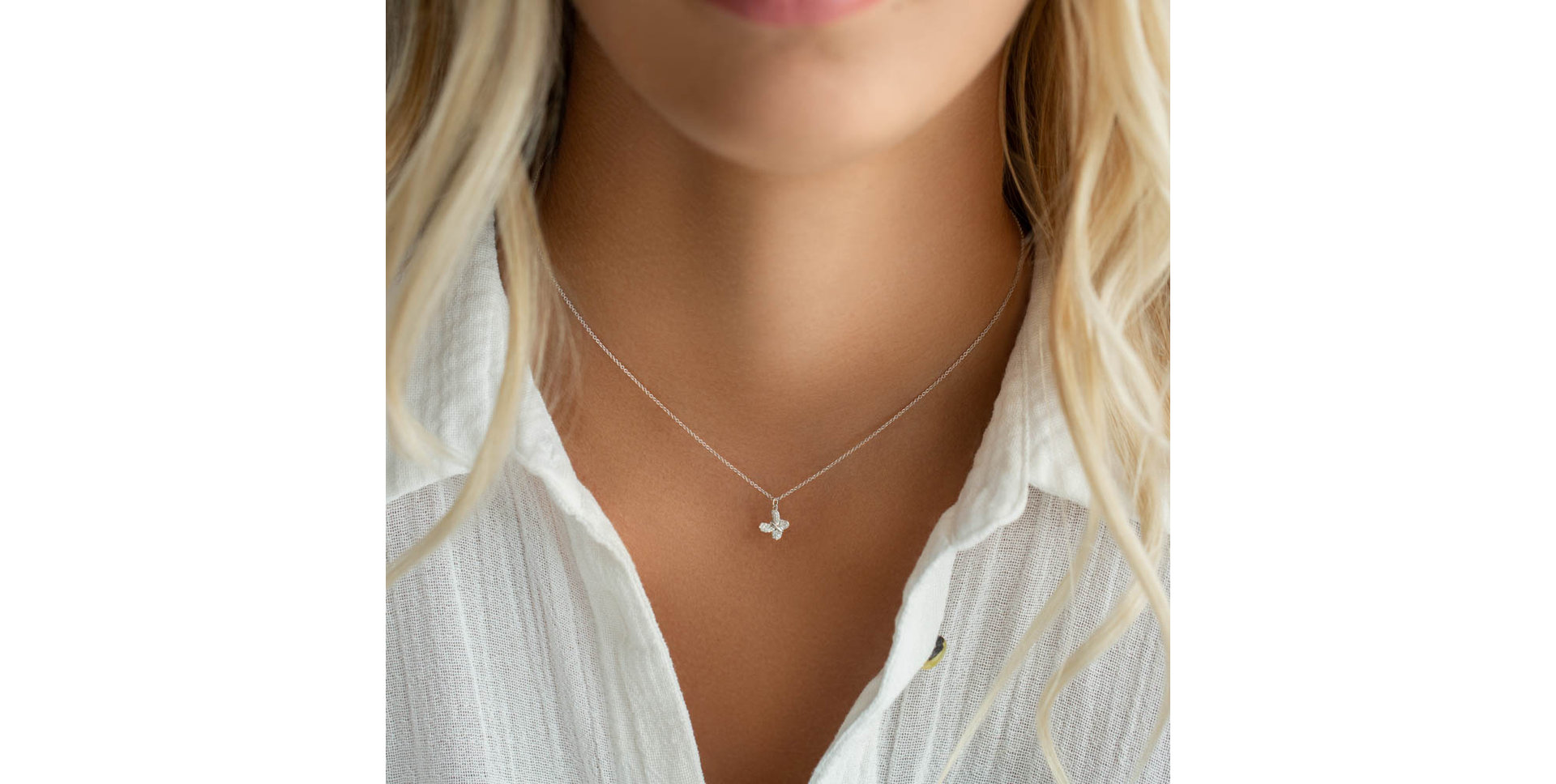 Náhrdelník s diamanty Fairy Butterfly