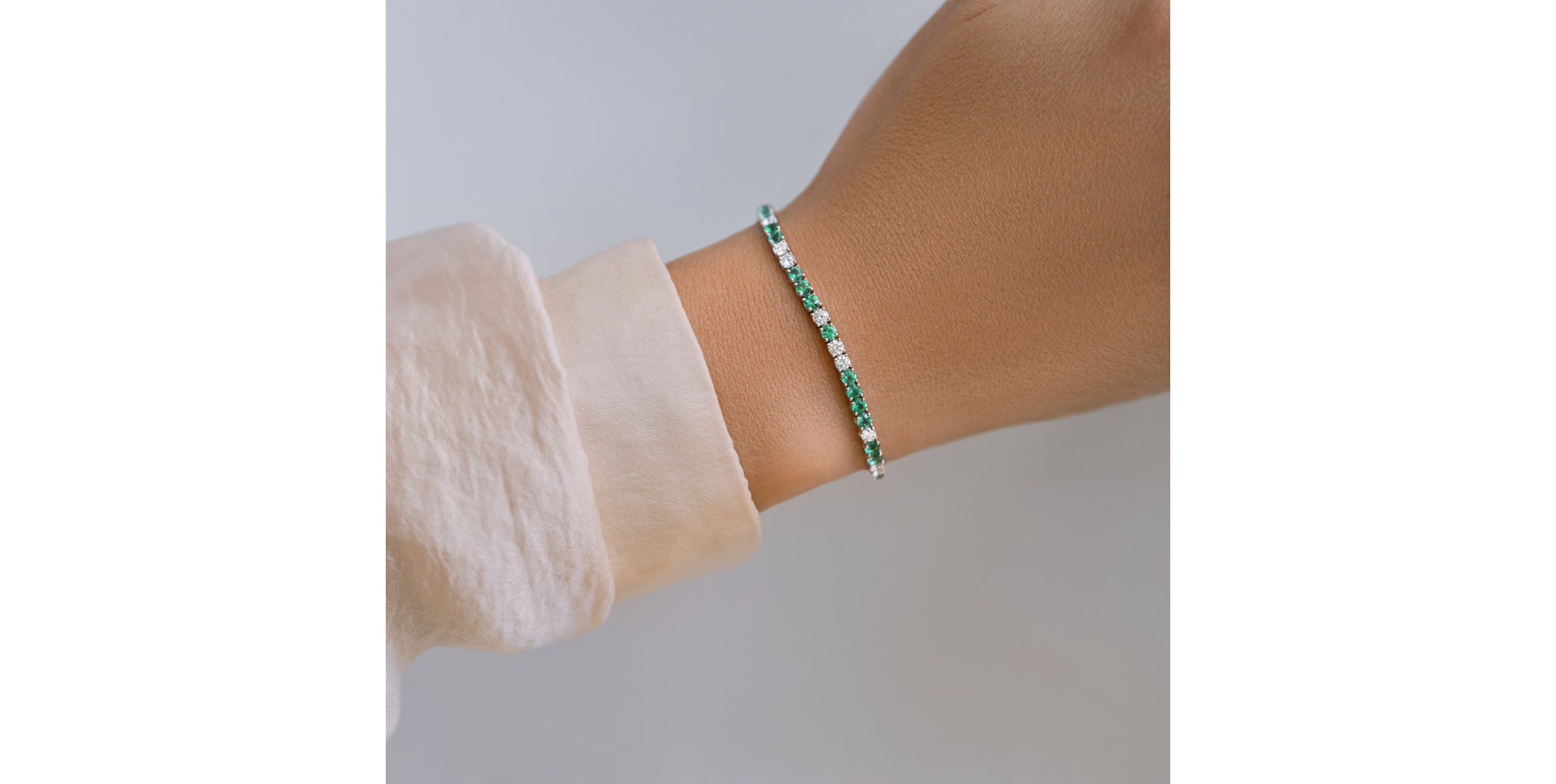 Náramek s diamanty a rubíny Belissia