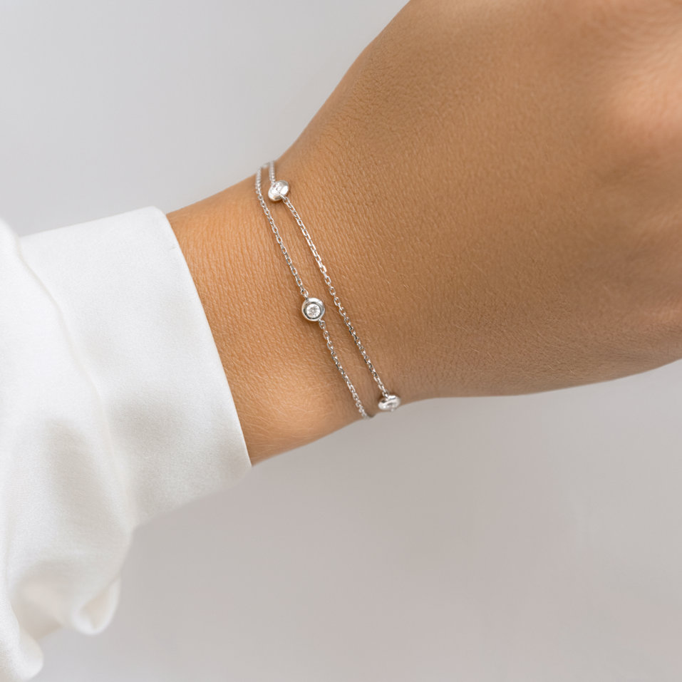 Náramek s diamanty Five Dots