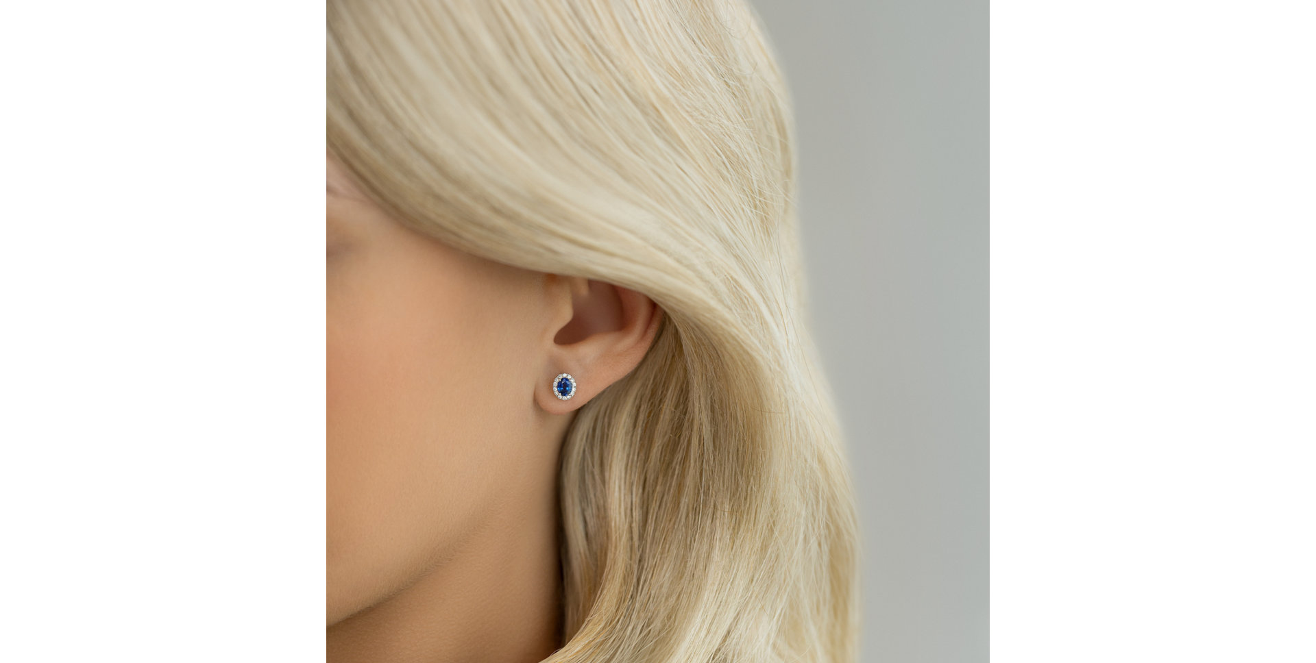 Náušnice s safírem a diamanty Queen Fantasy