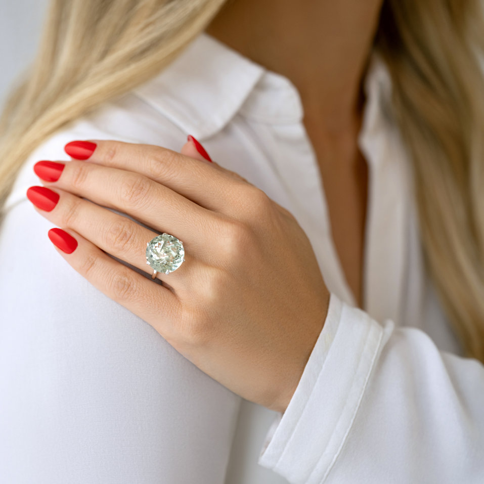 Prsten s ametystem a diamanty Audrielle