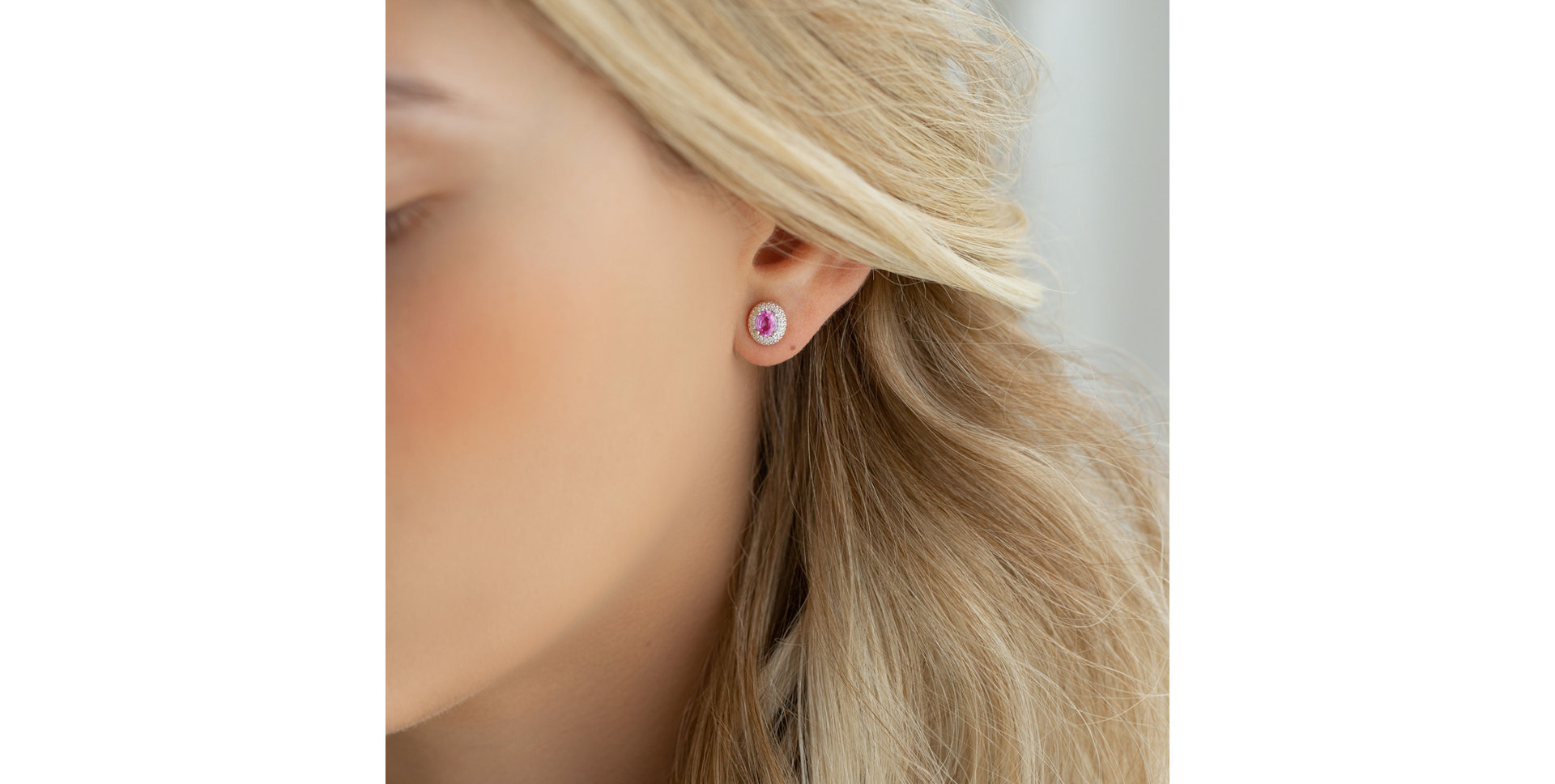 Náušnice s safírem a diamanty Imperial Allegory