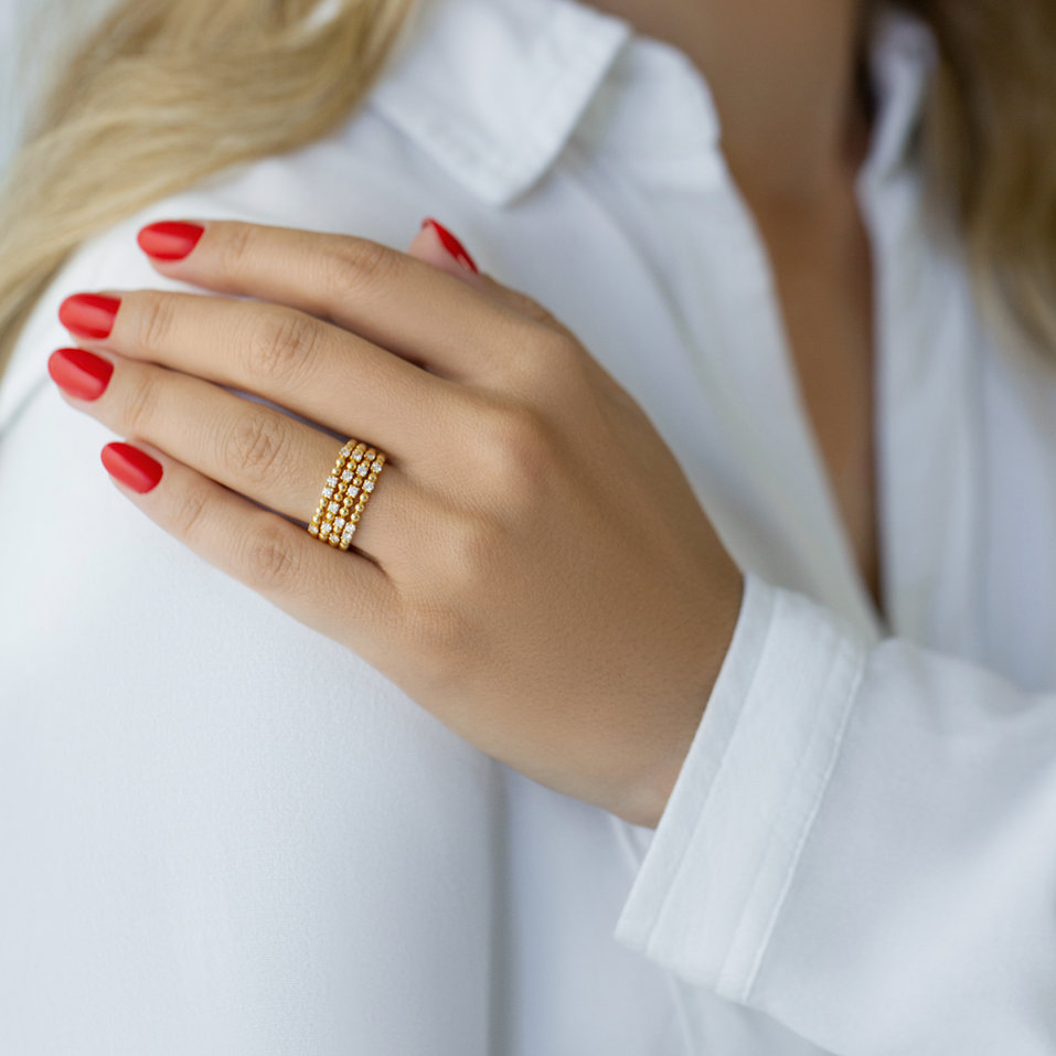 Prsten s diamanty Sunset Glow