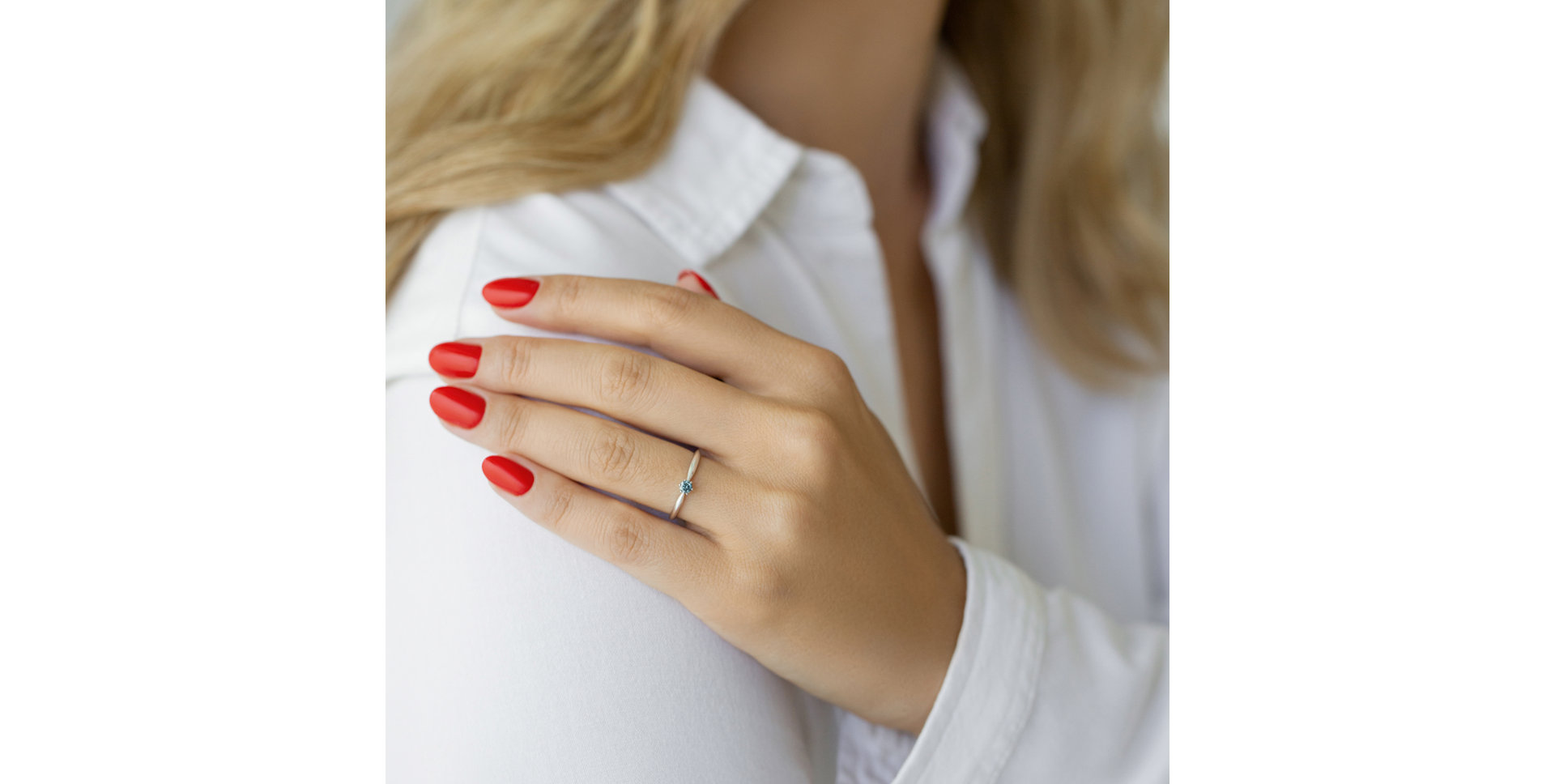 Prsten s modrým diamantem Eternal Joy