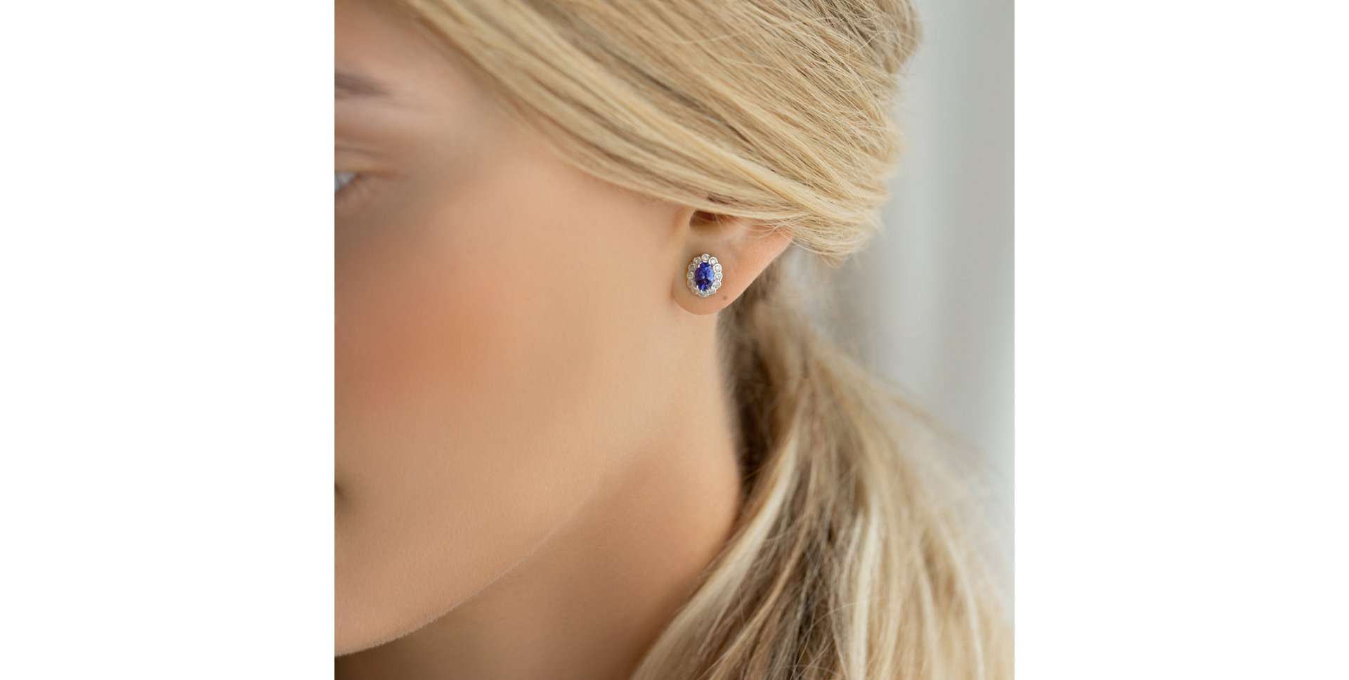 Náušnice s rubínem a diamanty Princess