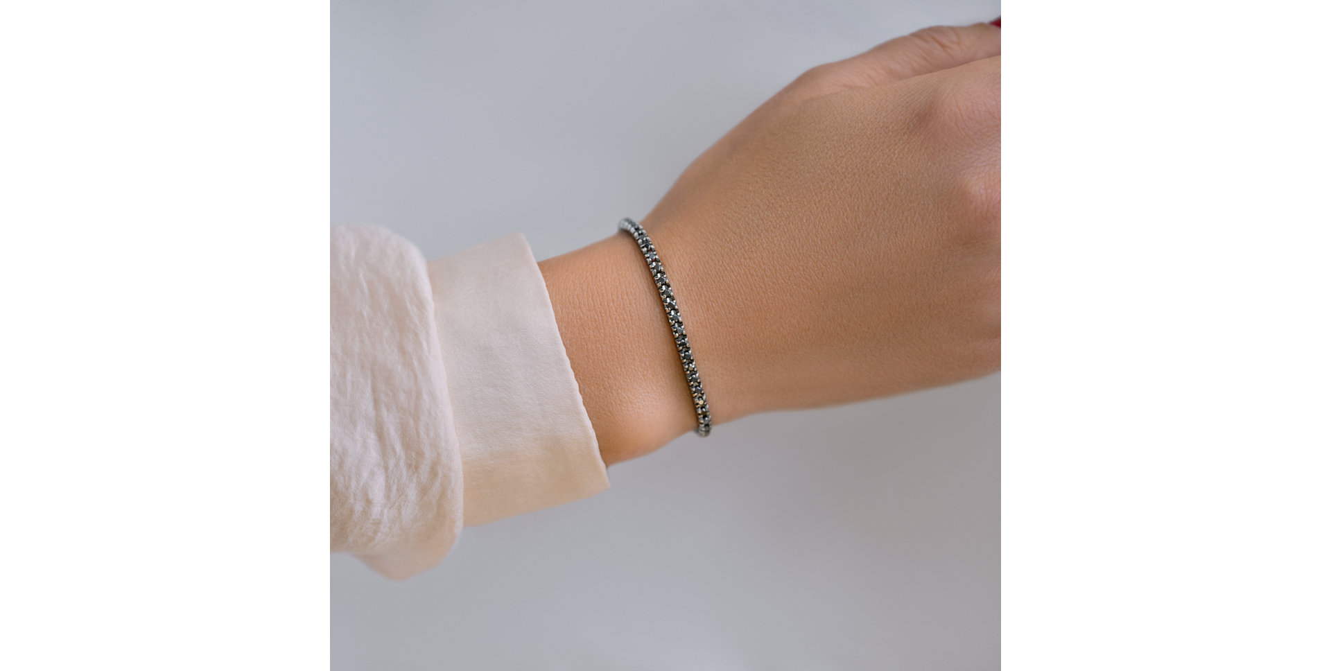 Náramek s černými diamanty Ralana