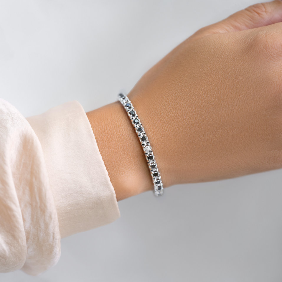 Náramek s diamanty a rubíny Ralana