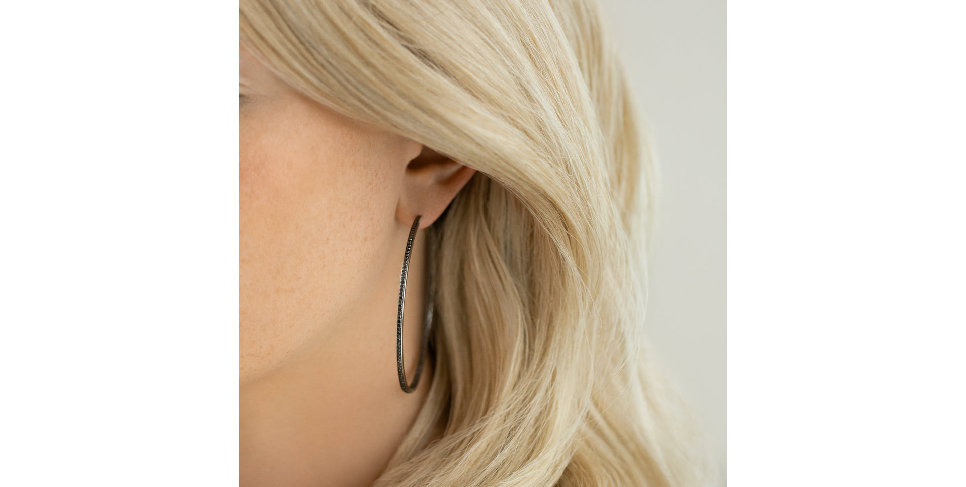 Náušnice s černými a bílými diamanty Sparkling Eclipse