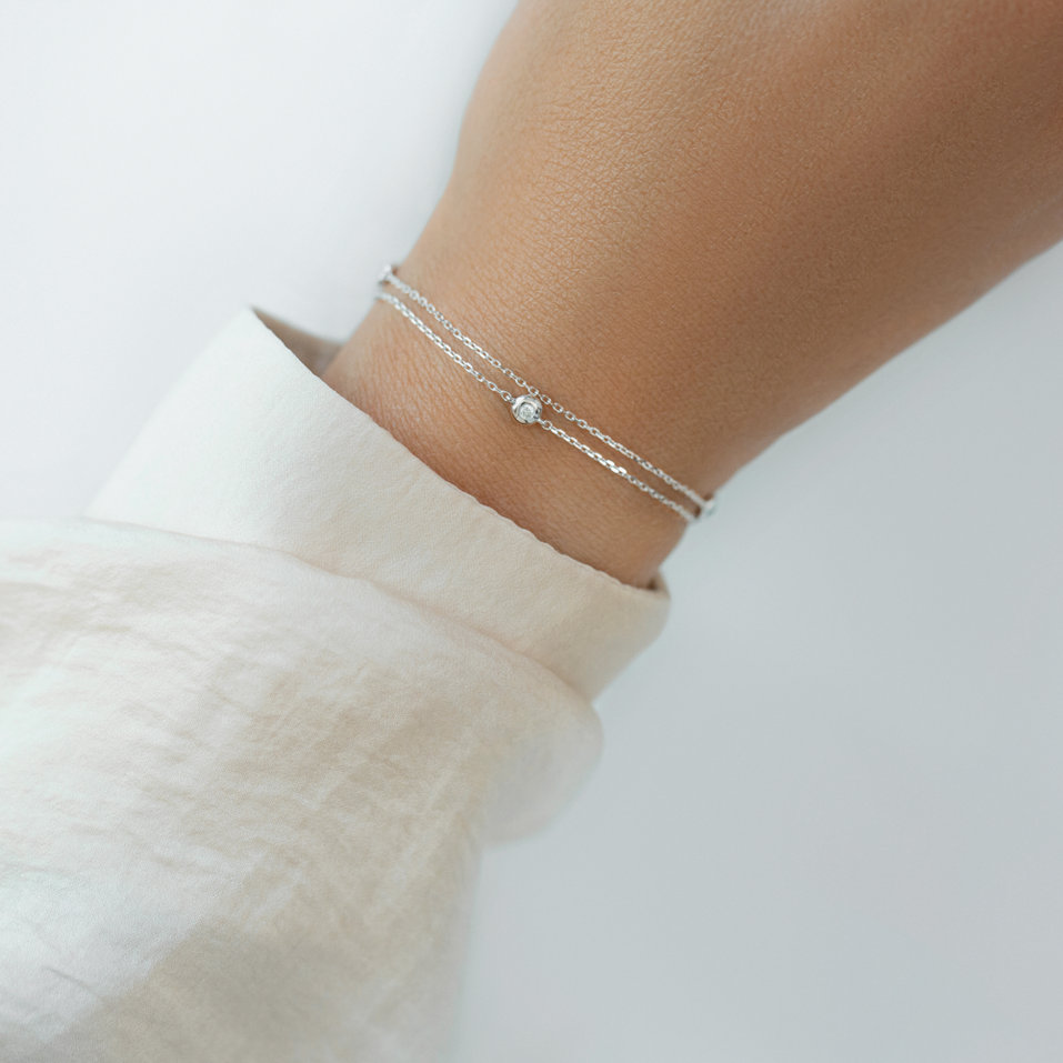 Náramek s diamanty Triple Dots