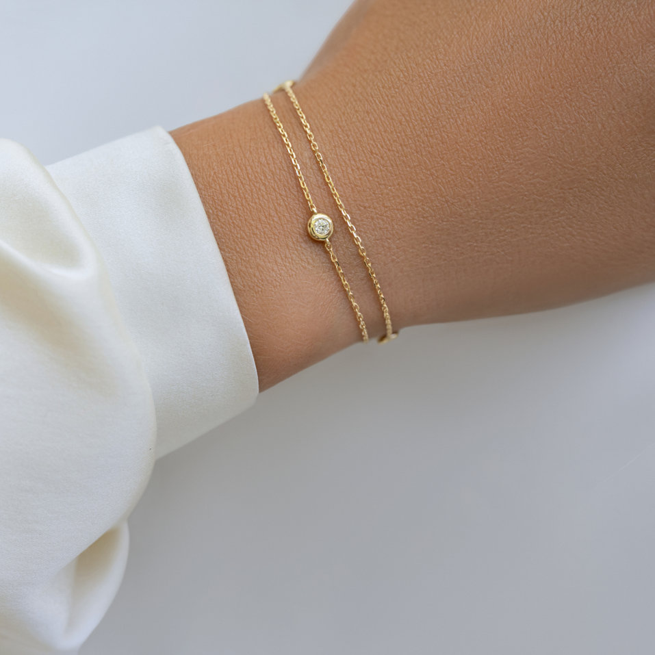 Náramek s diamanty Triple Dots