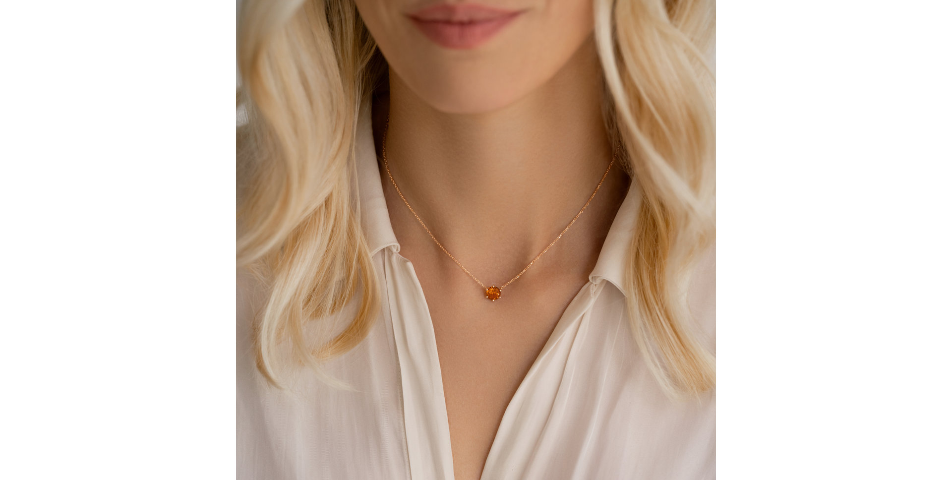 Náhrdelník s rhodolitem Essential Drop