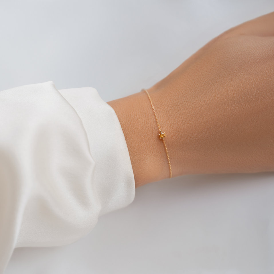 Náramek s oranžovým diamantem Essential Shine