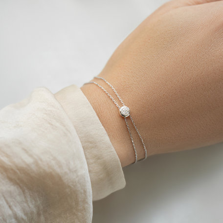 Náramek 14kt bílé zlato s diamantem Cosmic Magic