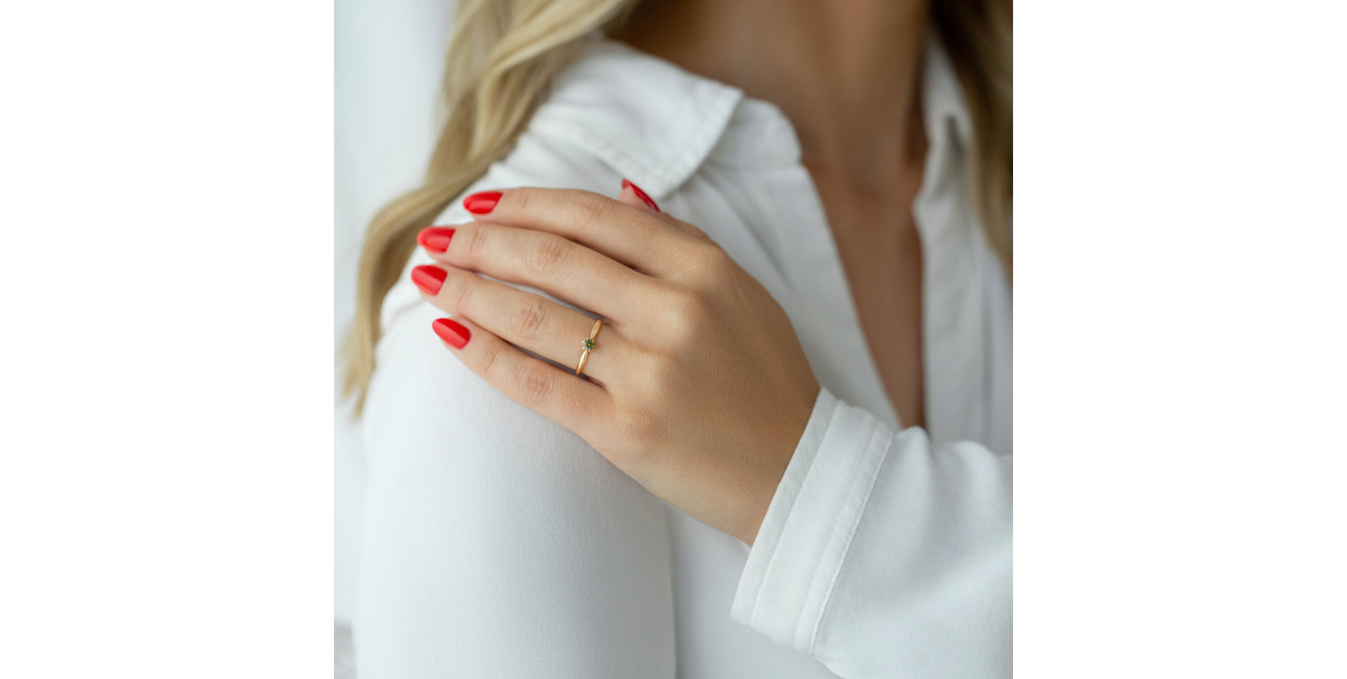 Prsten se zeleným diamantem Eternal Joy