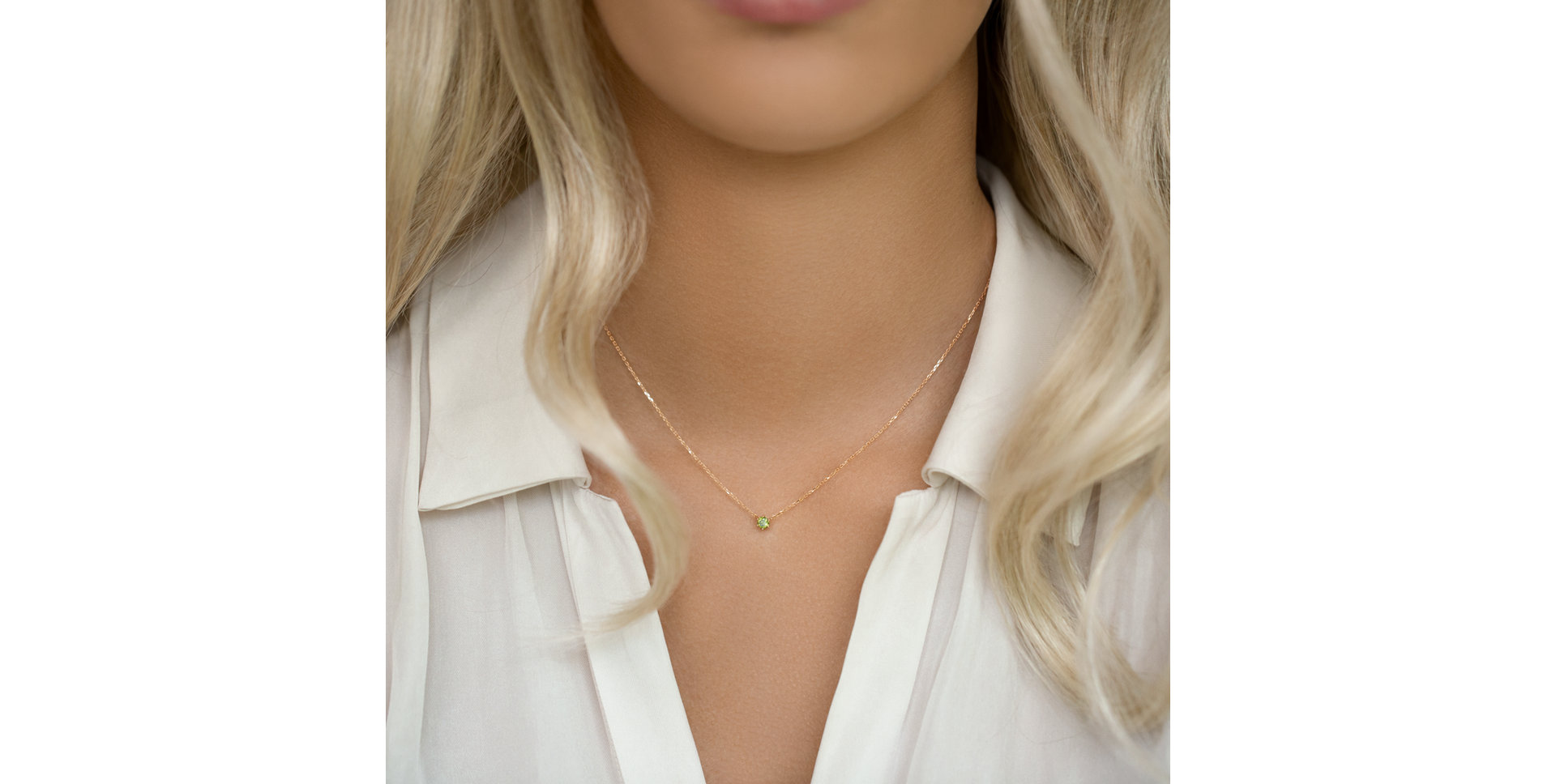 Náhrdelník se zeleným diamantem Essential Drop