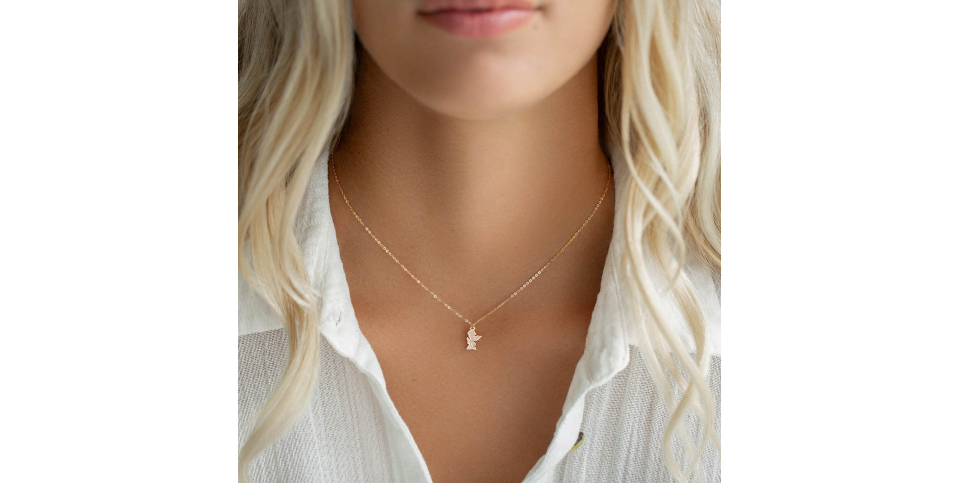 Náhrdelník s diamantem Lonely Angel