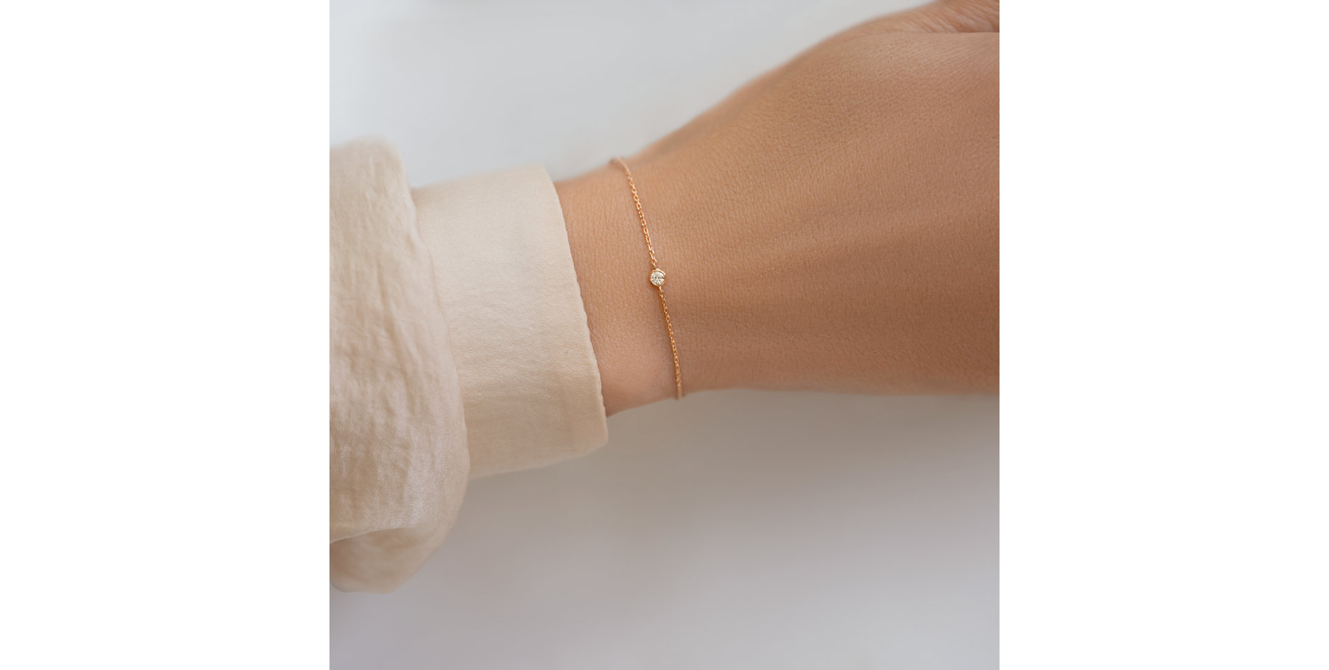 Náramek 14kt bílé zlato s diamantem Crazier Love