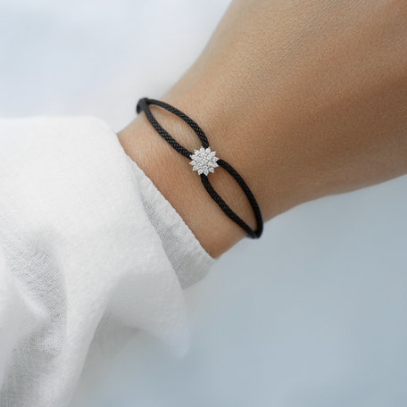 Náramek 14kt bílé zlato s diamantem Varvonno