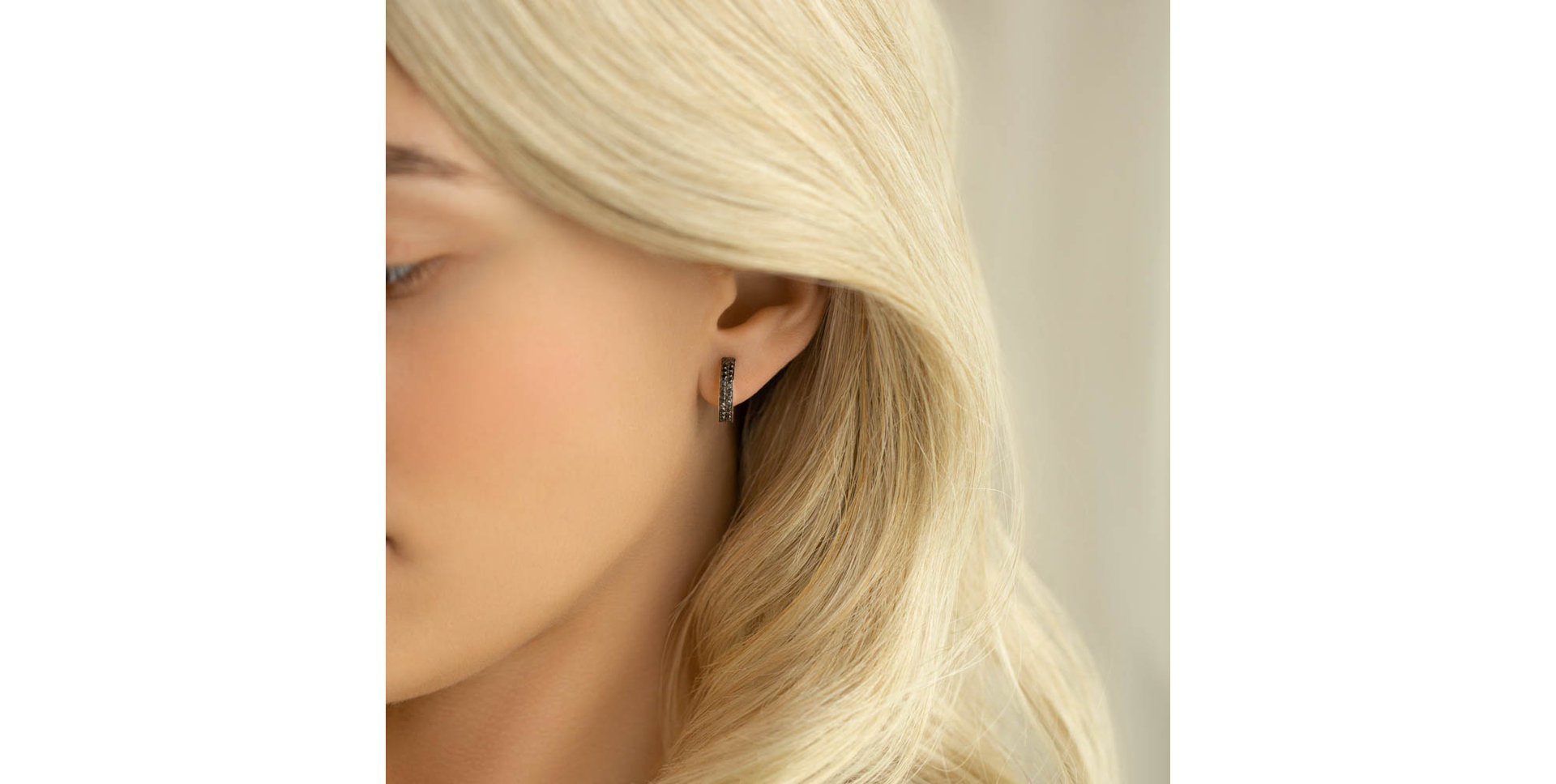 Náušnice s černými diamanty Inferno Love