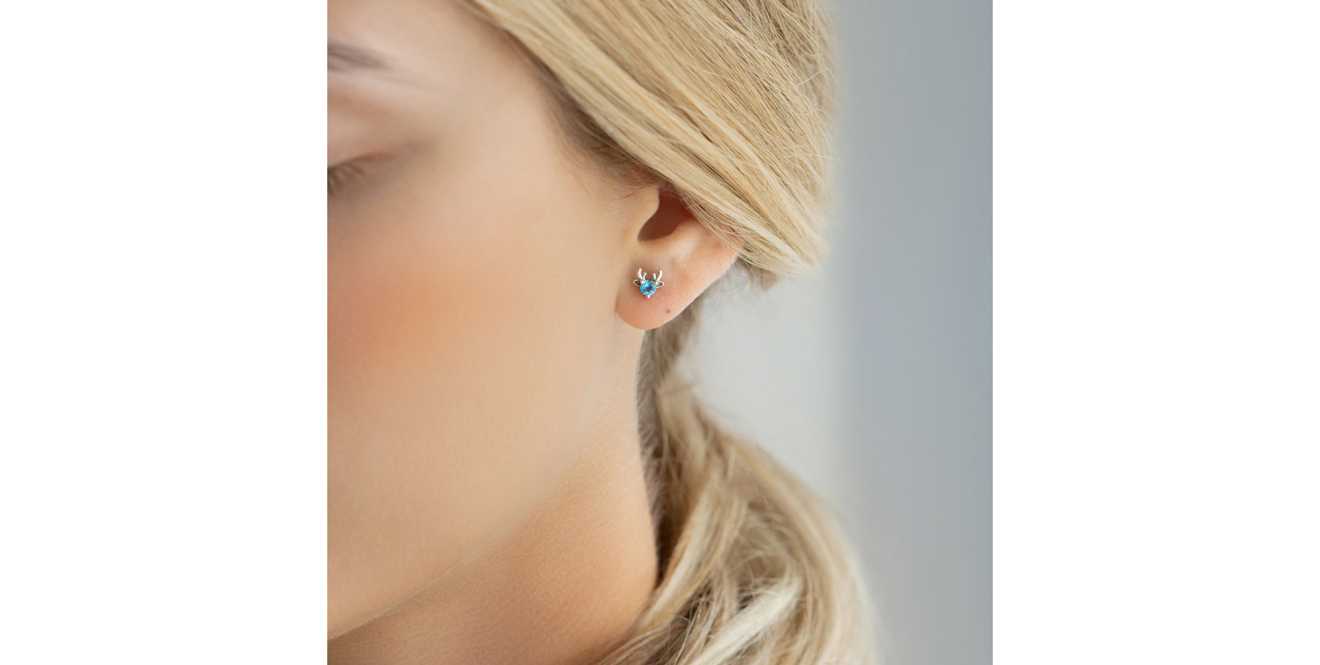 Náušnice s topazem swiss The Deer