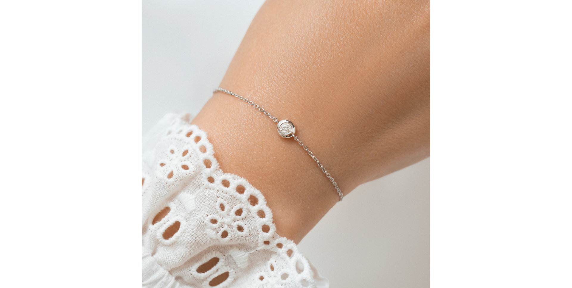 Náramek s diamantem Sparkling Dots
