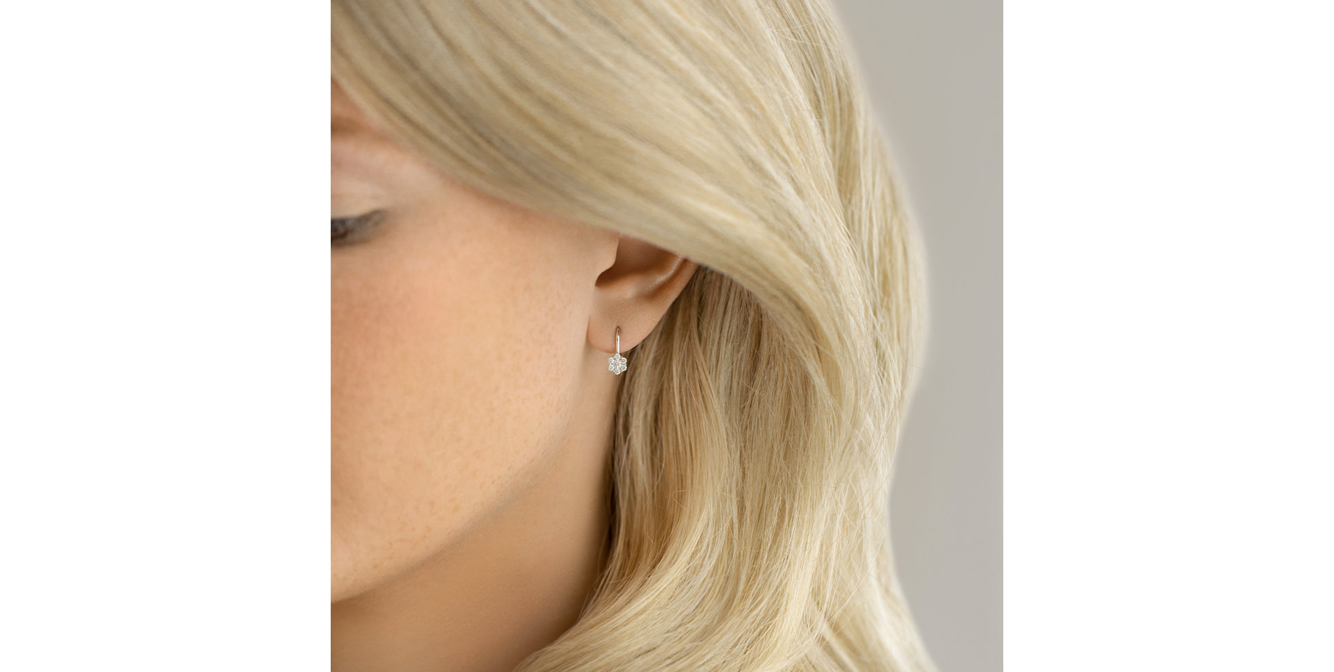 Náušnice 14kt bílé zlato s diamantem Eternal Brilliance