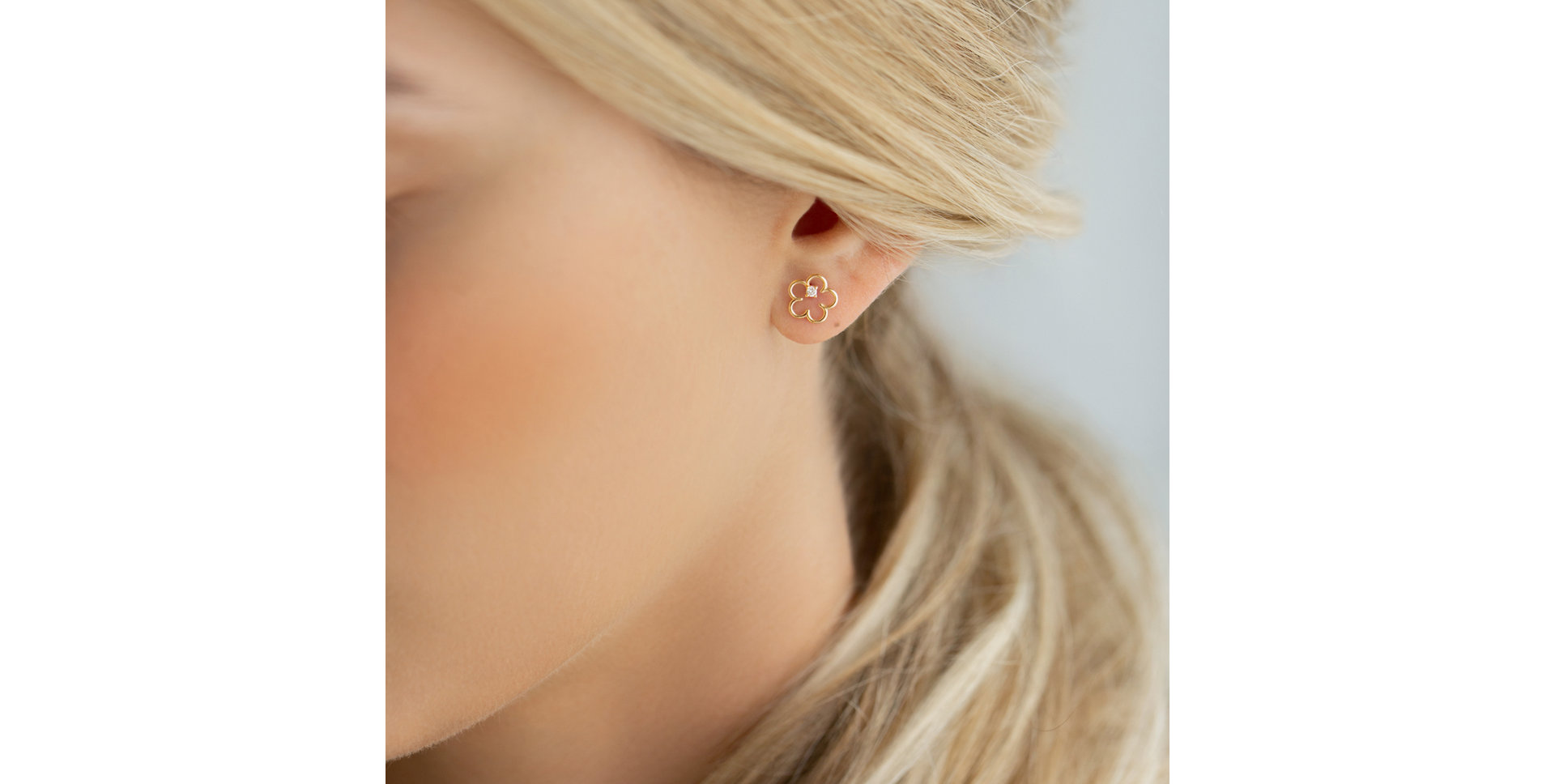 Náušnice s diamantem Glossy Daisy