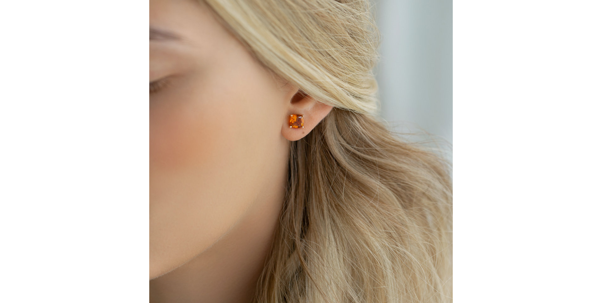 Náušnice s rhodolitem Virginia Love