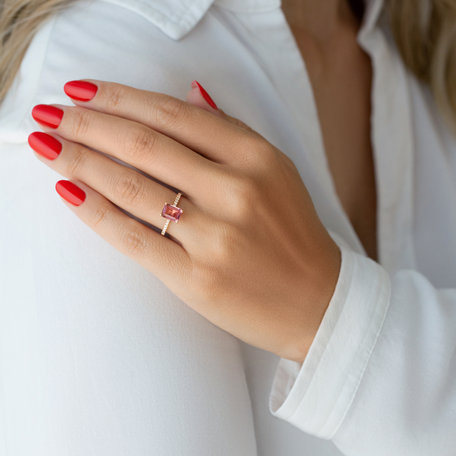 Prsten s tanzanitem a diamanty Carlotta