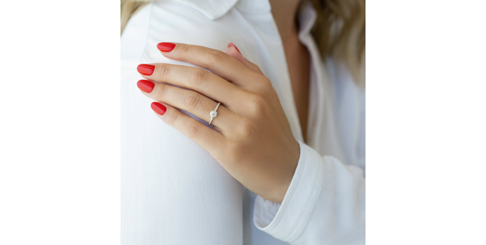 Prsten 14kt bílé zlato s diamantem Regal Elegance