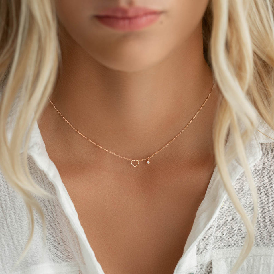 Náhrdelník s diamantem My Love