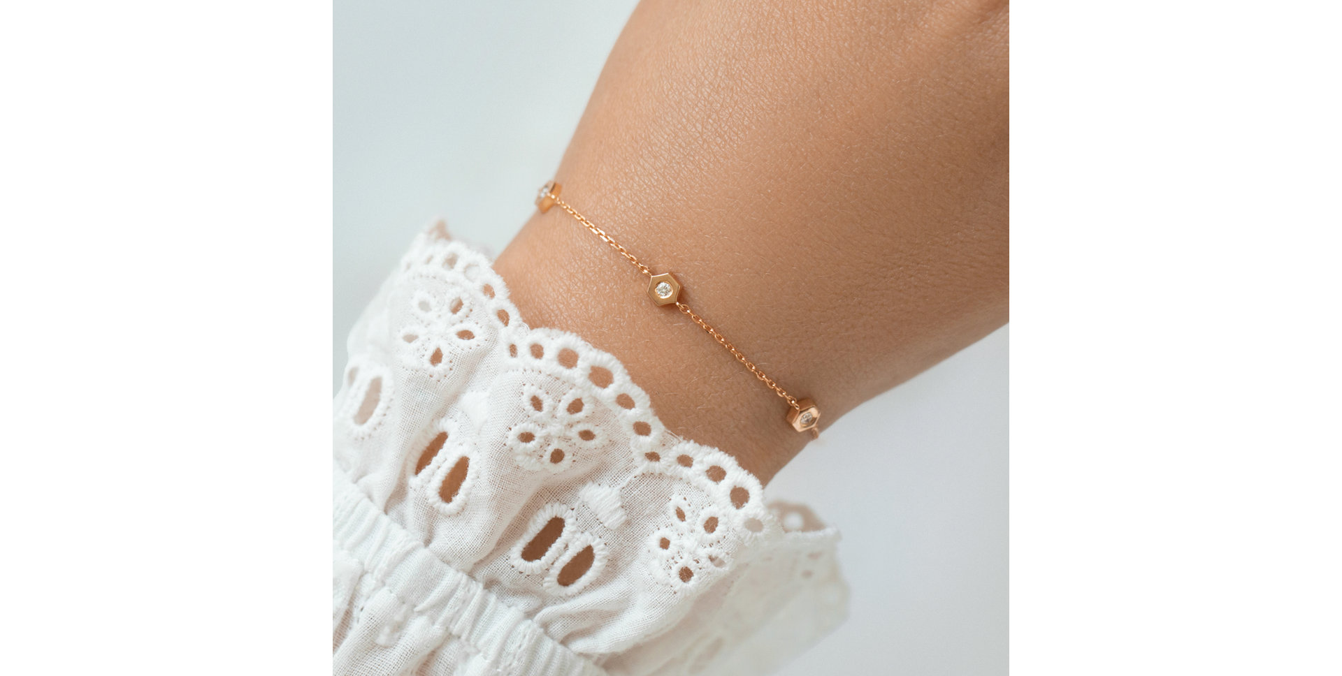 Náramek s diamanty Hexagonal Brilliance