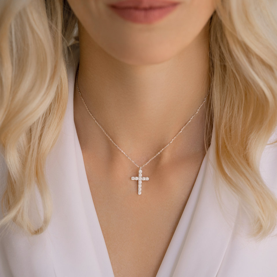 Náhrdelník s diamanty Radiant Faith