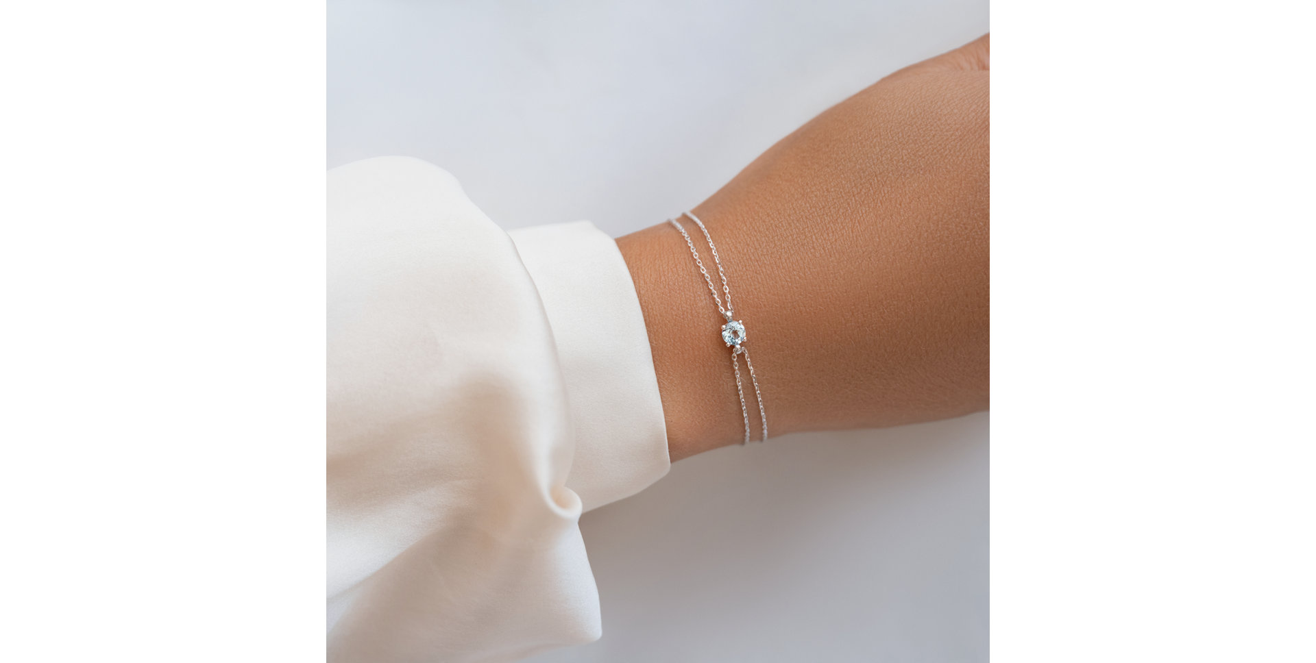 Náramek 14kt žluté zlato s turmalínem green Roneme