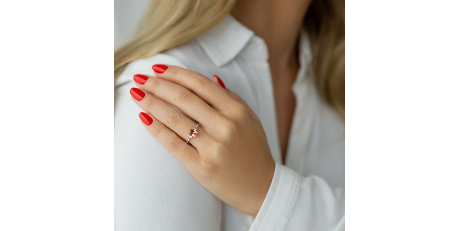 Prsten s turmalínem a diamanty Sunny Glow