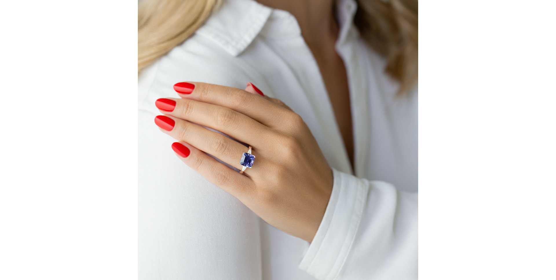 Prsten s tanzanitem a diamanty Coronation Destiny