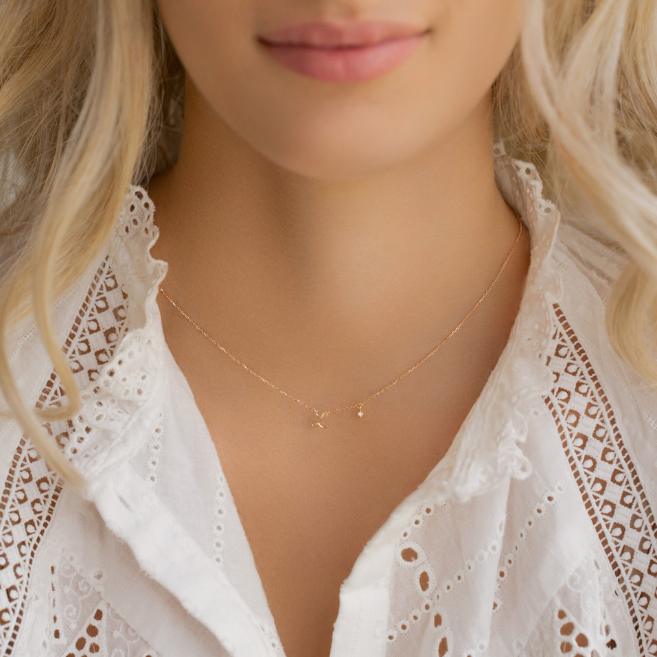 Náhrdelník s diamantem Elegance Letter