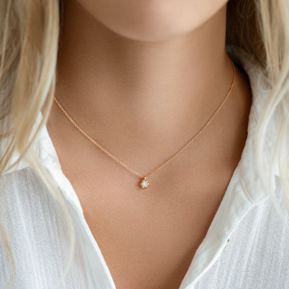 Náhrdelník s diamantem Blooming Love