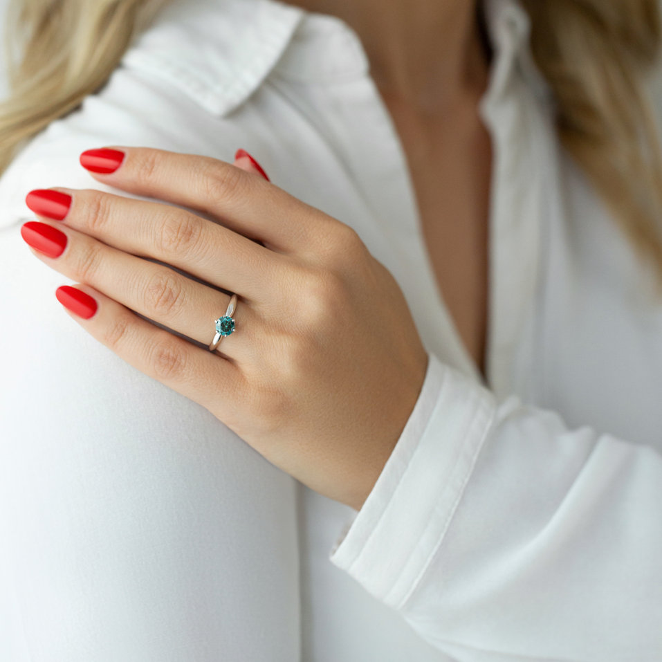 Prsten s modrým diamantem Eternal Joy