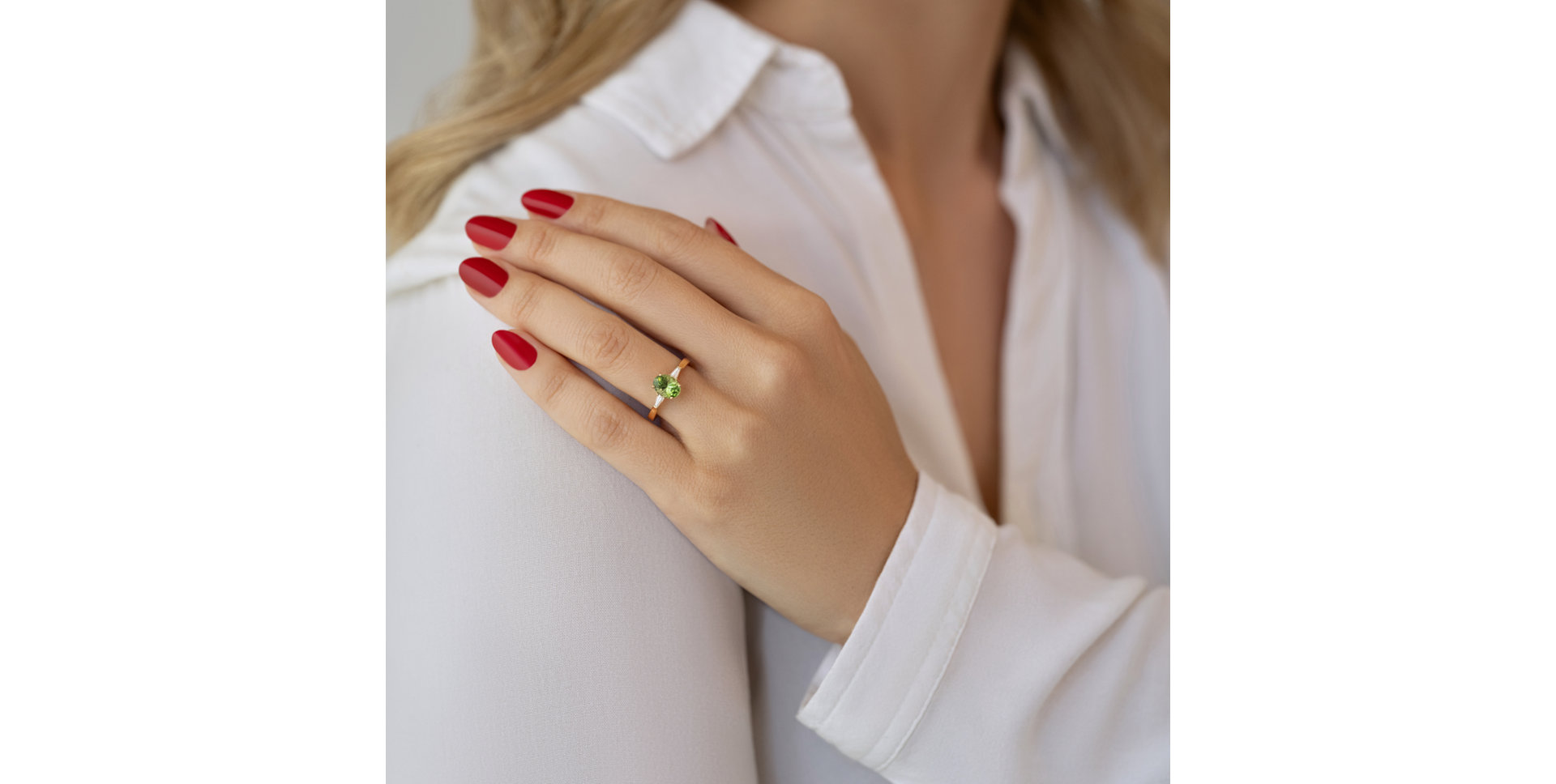 Prsten s turmalínem a diamanty Mystical Shade