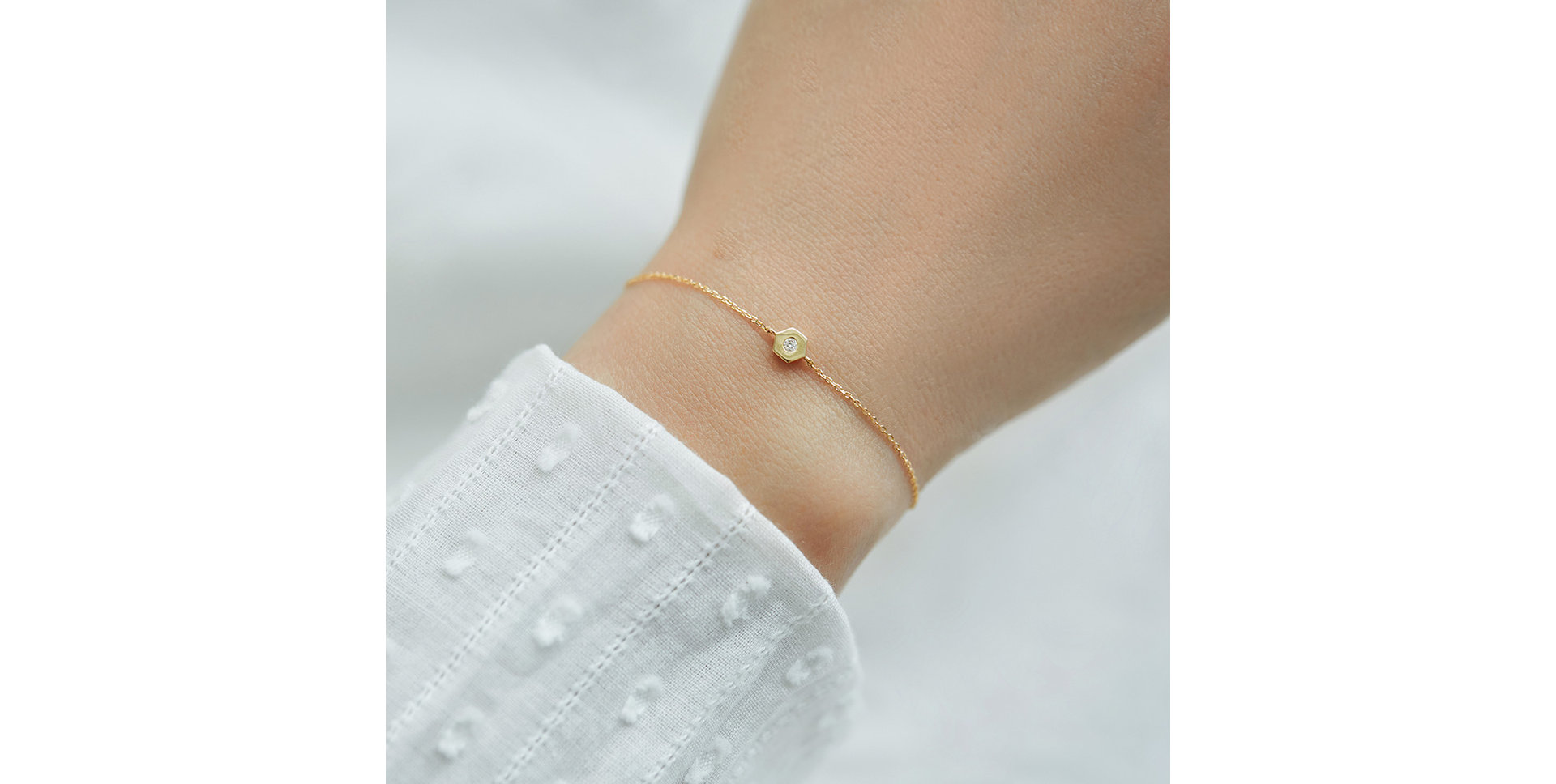 Náramek s diamantem Hexagonal Brilliance