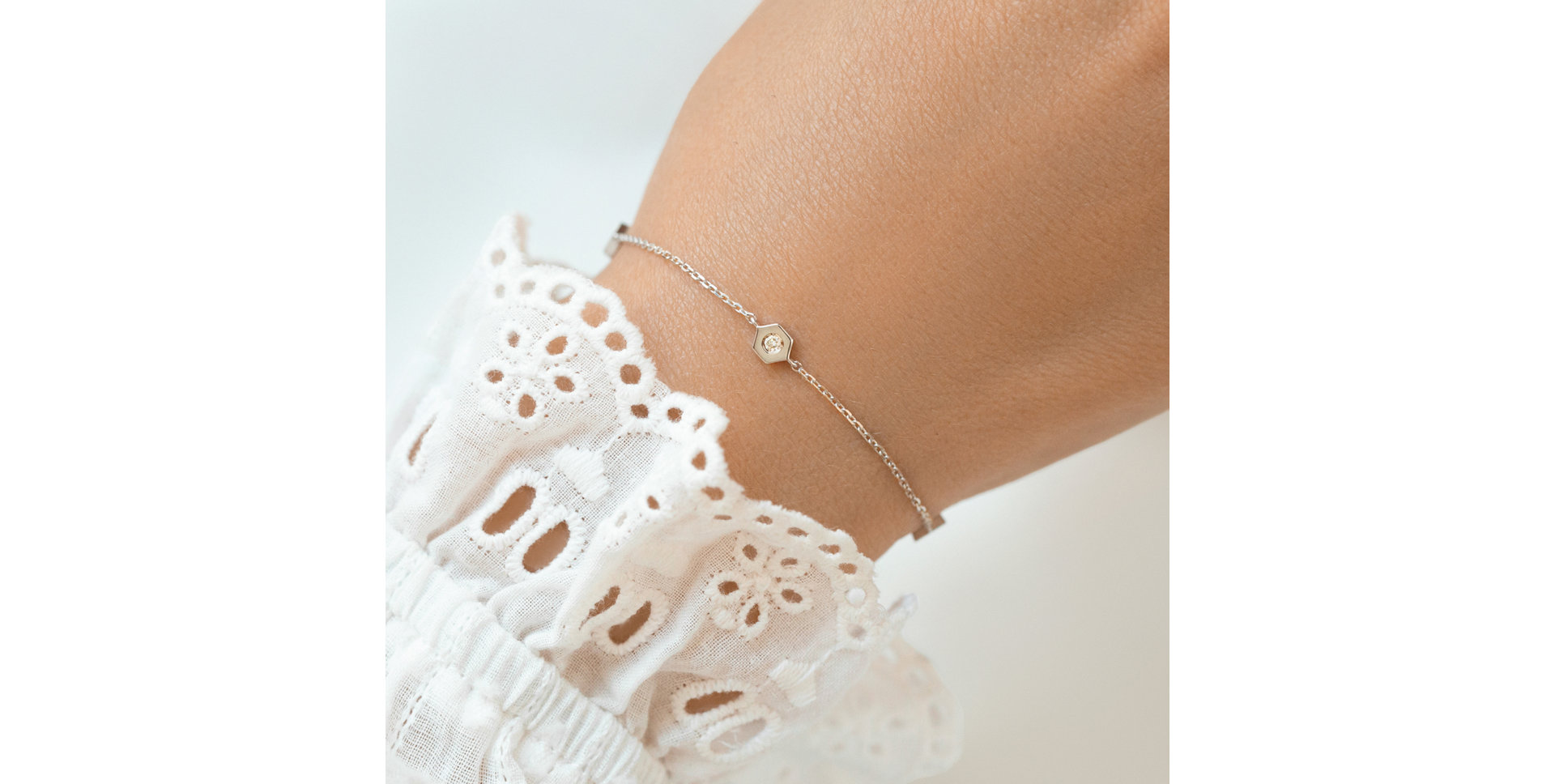 Náramek s diamanty Hexagonal Brilliance